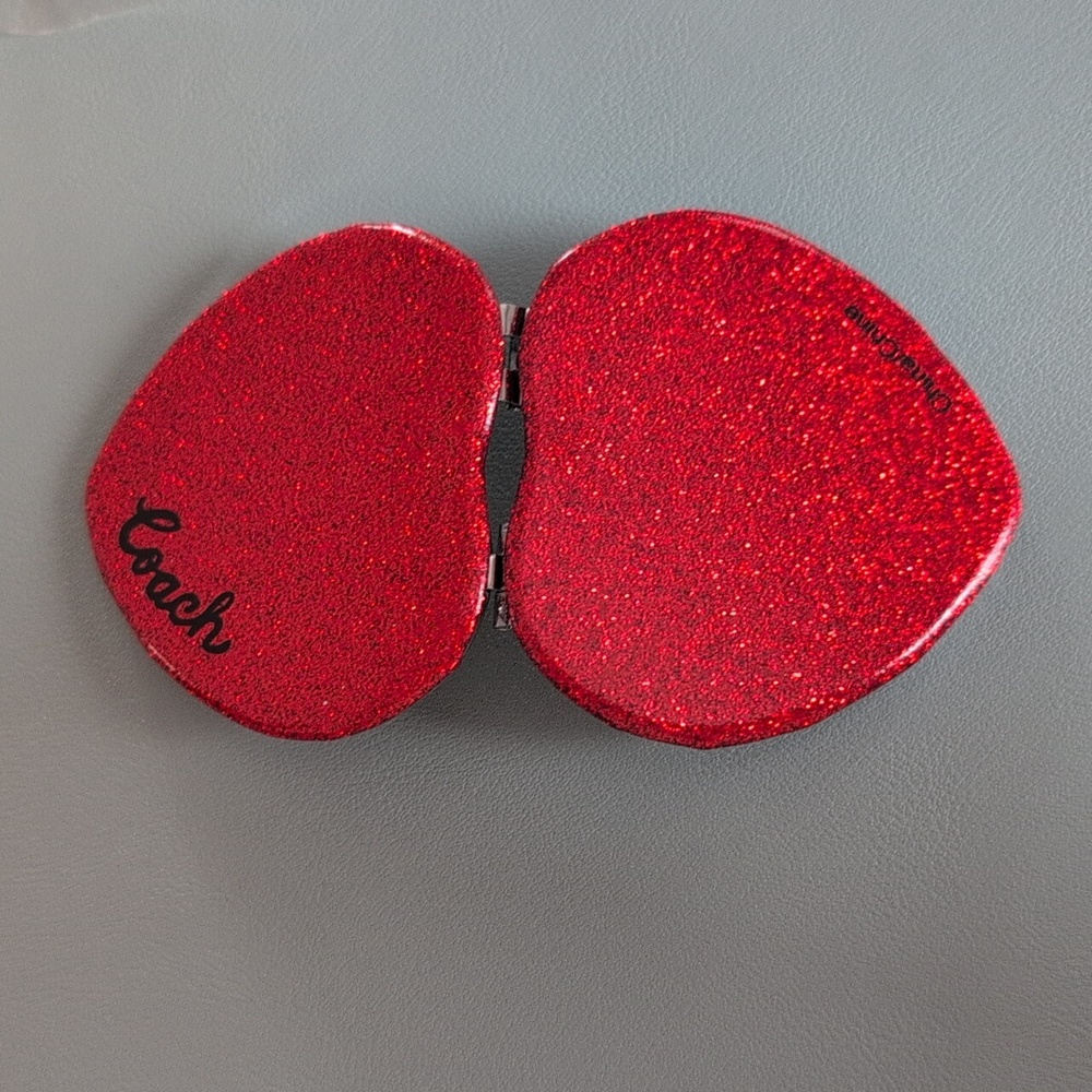 Coach Glittering Red Heart Mirror - Picture 3 of 7